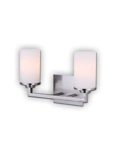 Canarm River 2 Light Brushed Nickel Wall Light IVL578A02BN (fixturewshade)