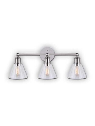 canarm larken 3 lights brushed nickel wall light ivl628a03bn