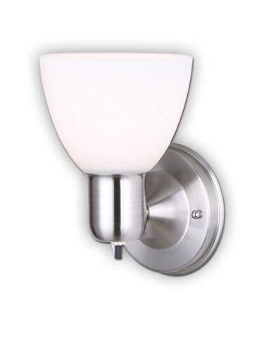 Canarm 1 Light Brushed Nickel Wall Light IWF084BN (fixturewshade)
