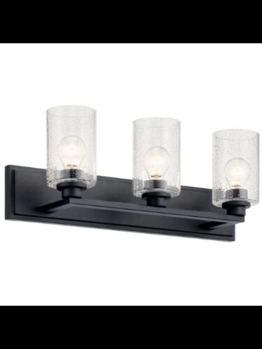 Kichler 37489 3-Lights Black 60W Vanity Light