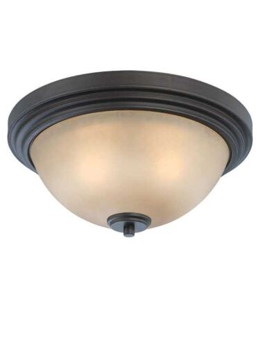 Nuvo Lighting Harmony 60-4131 2-Light Dark Chocolate Bronze Ceiling Flush Mount Light