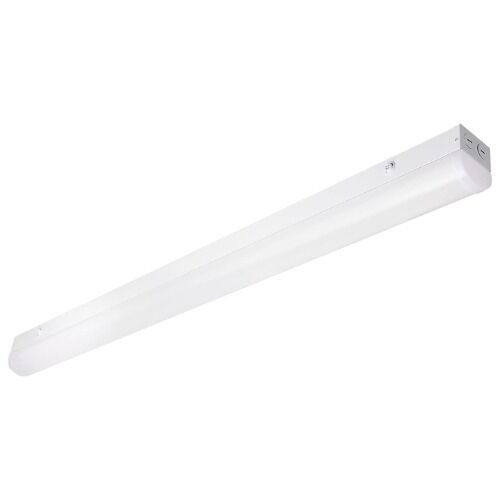 Satco 4FT LED linear light with motion sensor in white structure finish