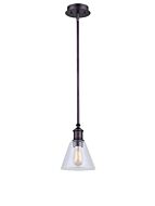 canarm larken ipl628a01orb 1-light oil rubbed bronze pendant light