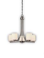Canarm Leigha 5 Light Brushed Nickel Chandelier ICH423A05BN (fixturewshade)