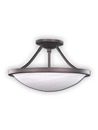 Canarm Alabaster 3 Light Oil Rubbed Bronze Semi-Flush ISF41 ORB (fixturewshade)